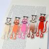 Cute Cat Bookmarks Acrylic Creative Page Marker Reading Companion Cat Bookmark Gift for Bookworms Students Teachers