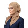 Fine Knit Pre-Tied Turban Stretch Fabric Headscarf Trendy Hijabs  Women