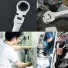8mm-19mm 180 Degree Reversible Combination Movable Head Ratchet Wrench Socket Spanner