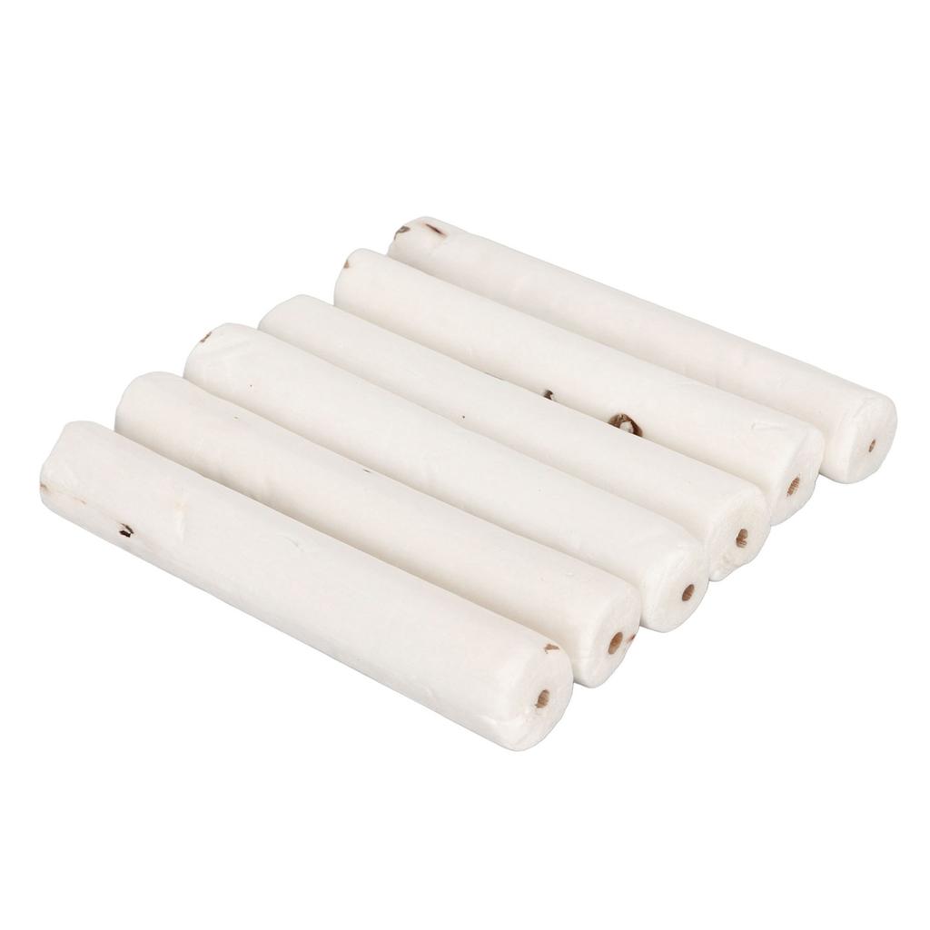 Bird Chewing Sticks Lightweight Barkless Wooden Foot Toy Parrot Shredding Stick for Budgie Cockatiel 6pcs