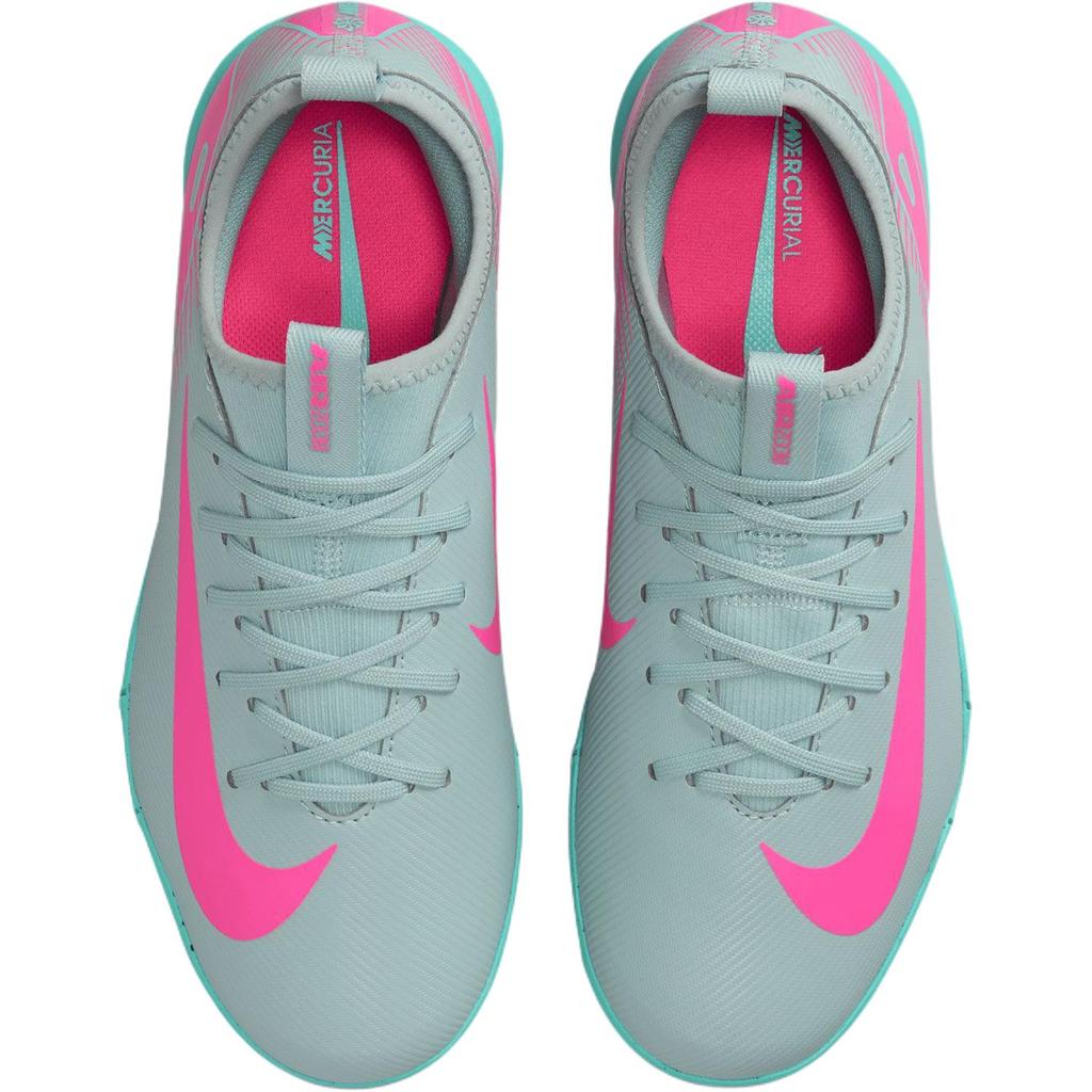 Nike Mercurial Vapor 16 Academy Zoom Удобные Мягкие Прочные Низкие Футбольные Бутсы Детские кроссовки Серо-зеленые Фиолетовые FQ8284-301