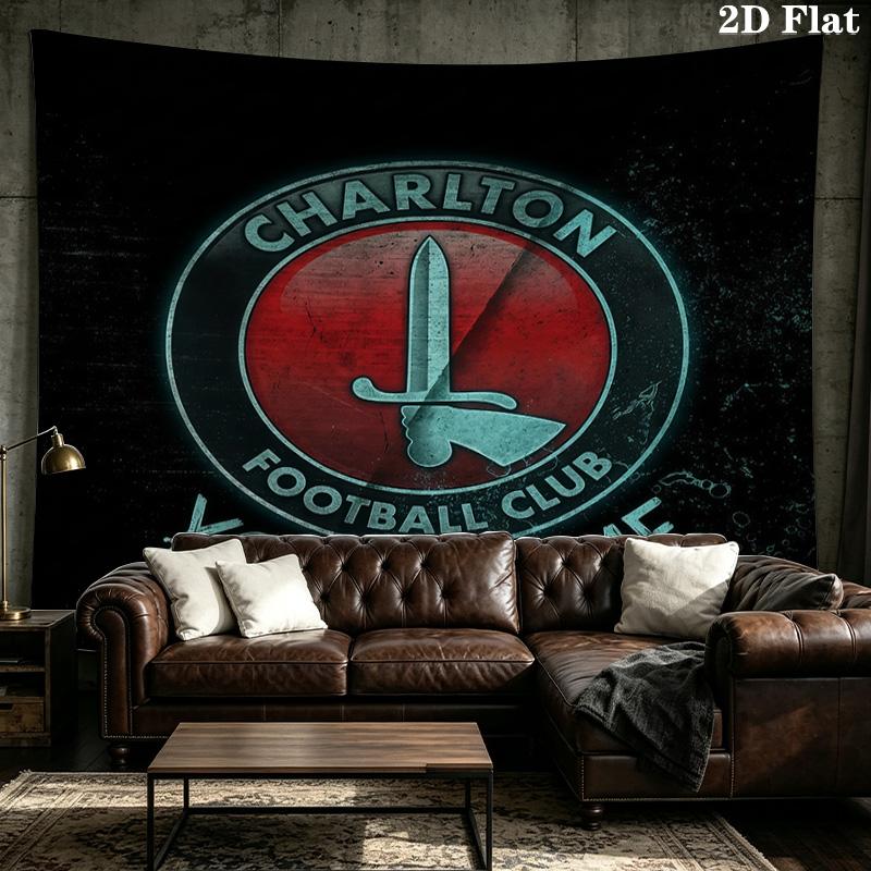 Custom Name Charlton Athletic Printed Tapestry – Wall Hanging for Bedrooms, Dorms, and Home Decor