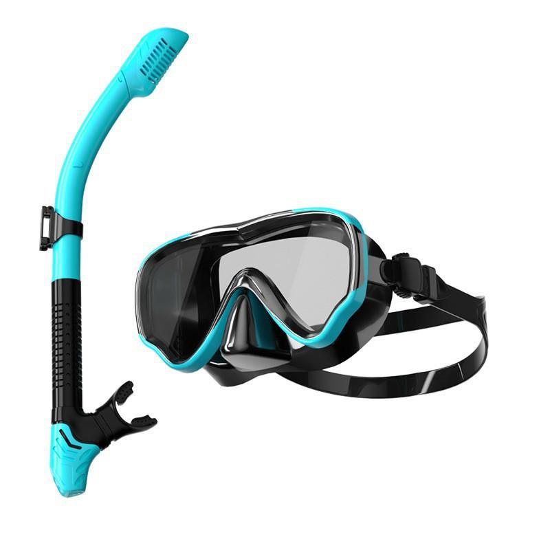 Full Dry Snorkel Mask Anti-Fog HD Swimming Goggles Nose Protection Scuba Diving Snorkeling