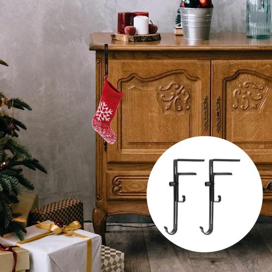 4/6/8 шт. Рождественский держатель для чулок 2-в-1, регулируемая вешалка для камина, гирлянда, чулки, нет