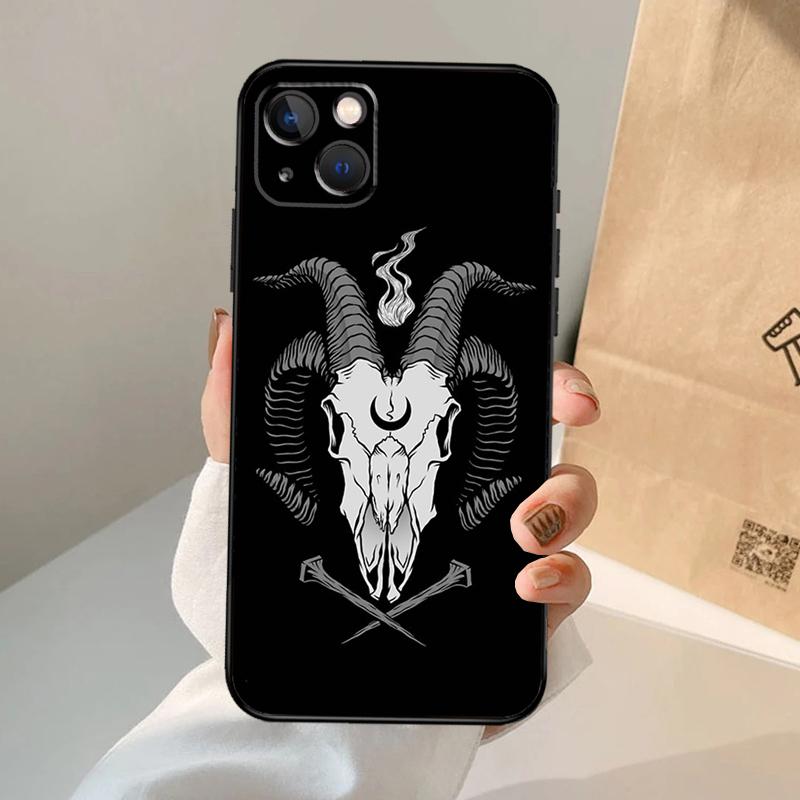 Ram Skull Skeleton Horror Phone Case For iPhone 18 17 Air 16 14 13 12 11 15 Pro Max 13 12 mini 15 16 Plus 16e Cover Coque