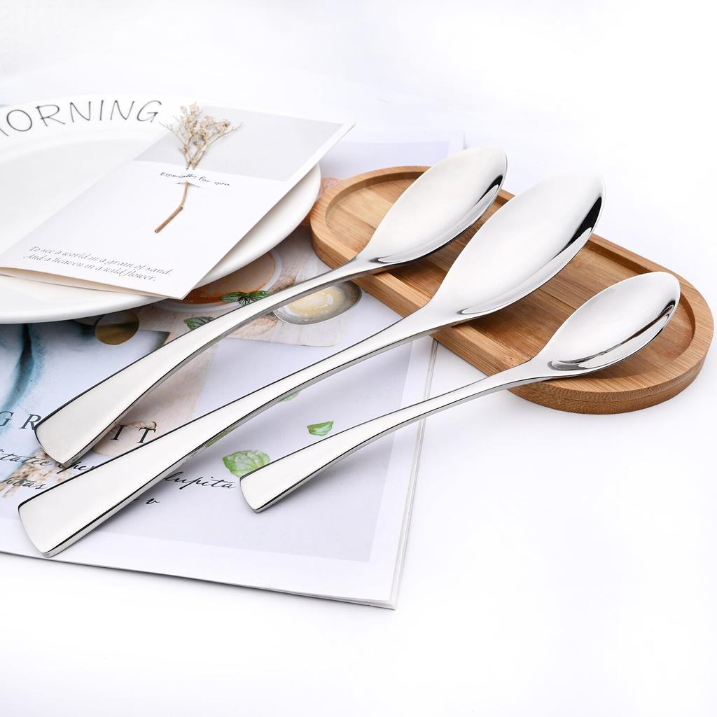 24 шт., блестящий золотой набор столовой посуды, высококлассный набор столовых приборов из нержавеющей стали 304, нож для стейка, вилка, ложка, столовые приборы, кухонная посуда для вечеринки