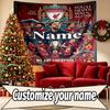 Custom Name Personalized Liverpool FC Print Tapestry, Wall Art Decor, Bedroom, Dorm, Apartment, LivingRoom, Party Backdrop, Gift for Birthday