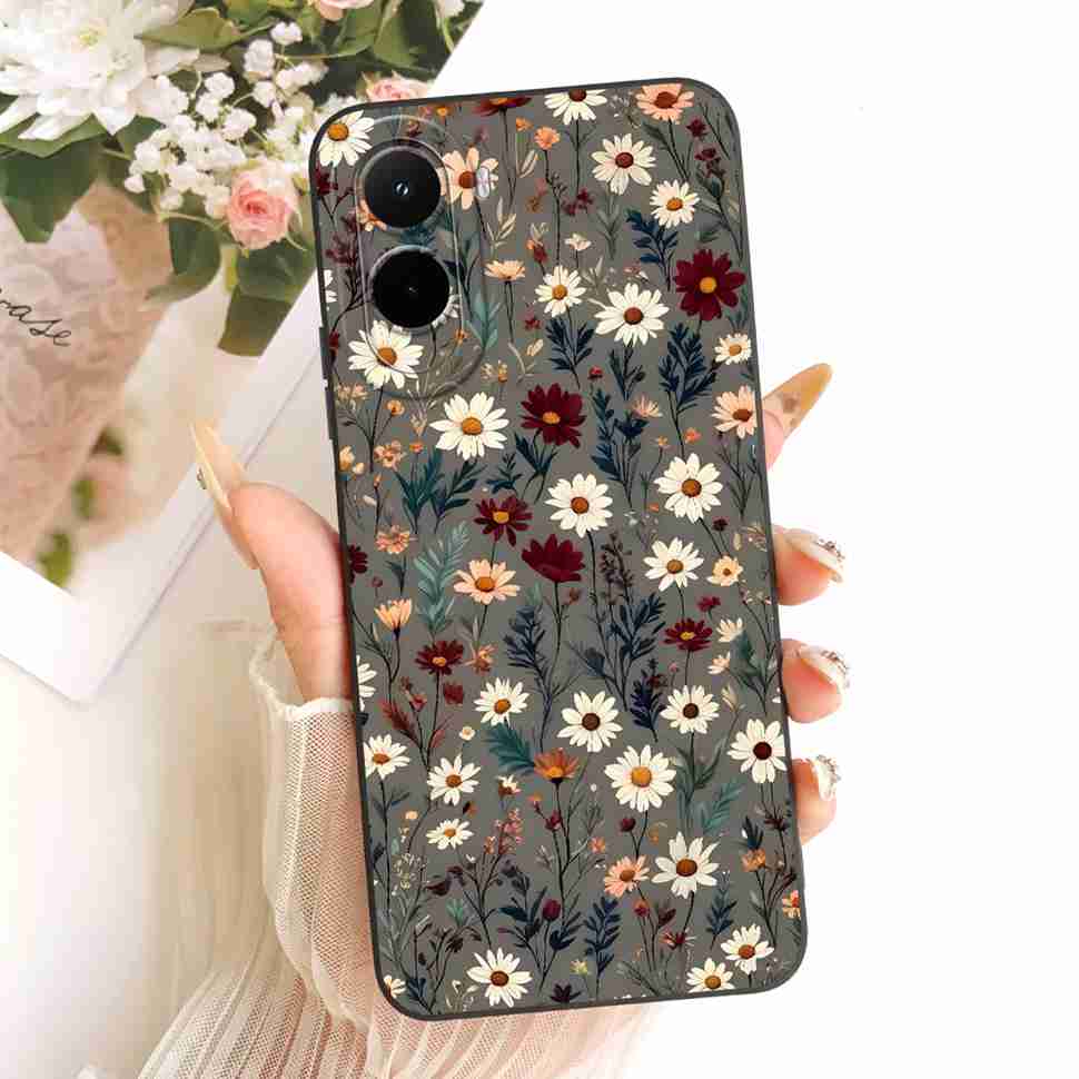 Silicone Case For Xiaomi Poco M7 4G Case Cute Cat Flowers Soft Slim Phone Cases For Xiaomi Poco M7 PocoM7 4G Cover Bumper