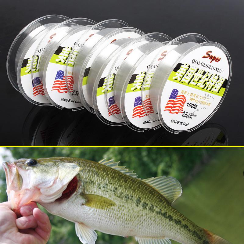 SOUGAYILANG 100 м нейлоновая леска 0,6-8,0 супер прочная прозрачная фторуглеродная рыболовная снасть