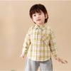 Весенняя и осенняя детская одежда. Рубашка в клетку с длинными рукавами.