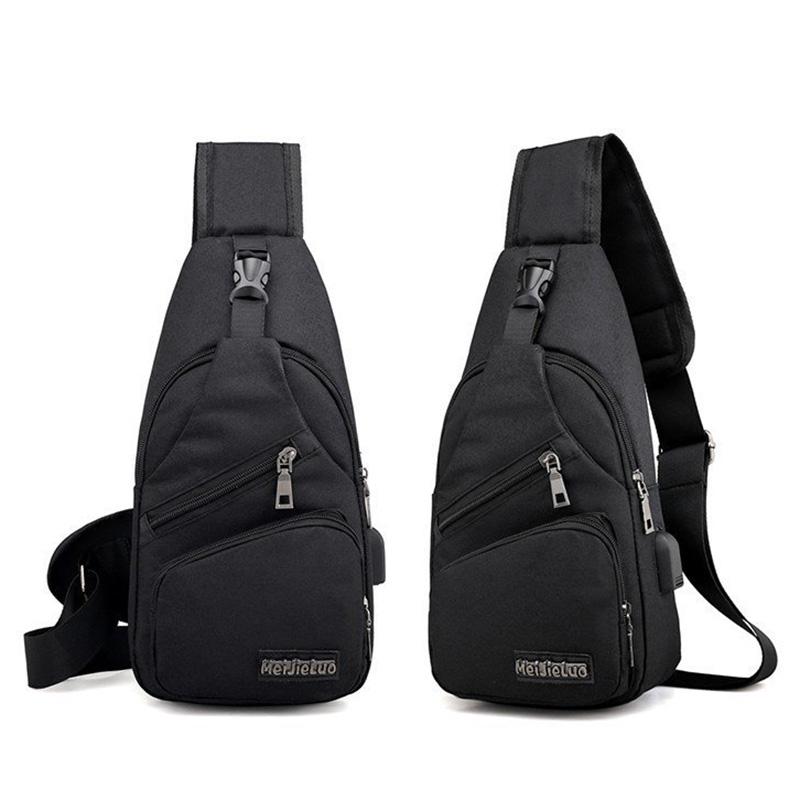 Мужская противоугонная нагрудная сумка, сумки через плечо, сумки-мессенджеры для коротких поездок, мужская кожаная сумка-слинг, сумка через плечо с USB-зарядкой, школьная