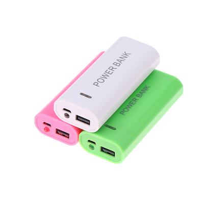 Портативный корпус для Power Bank Сделай сам 2 ячейки 18650 Батарейный бокс Для зарядки смартфона 5V 1A Для батареи 18650 Со световым индикатором