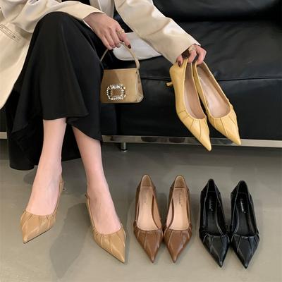 Мода Bailamos 2025 Весна Женские Туфли-лодочки Мода Острый Носок Слипоны Дамские Элегантные Одинарные Туфли Тонкий Низкий Каблук Платье Туфли-лодочки М