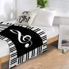 1PC Piano keys music printed blanket, all season lightweight home office outdoor nap multifunctional blanket A18