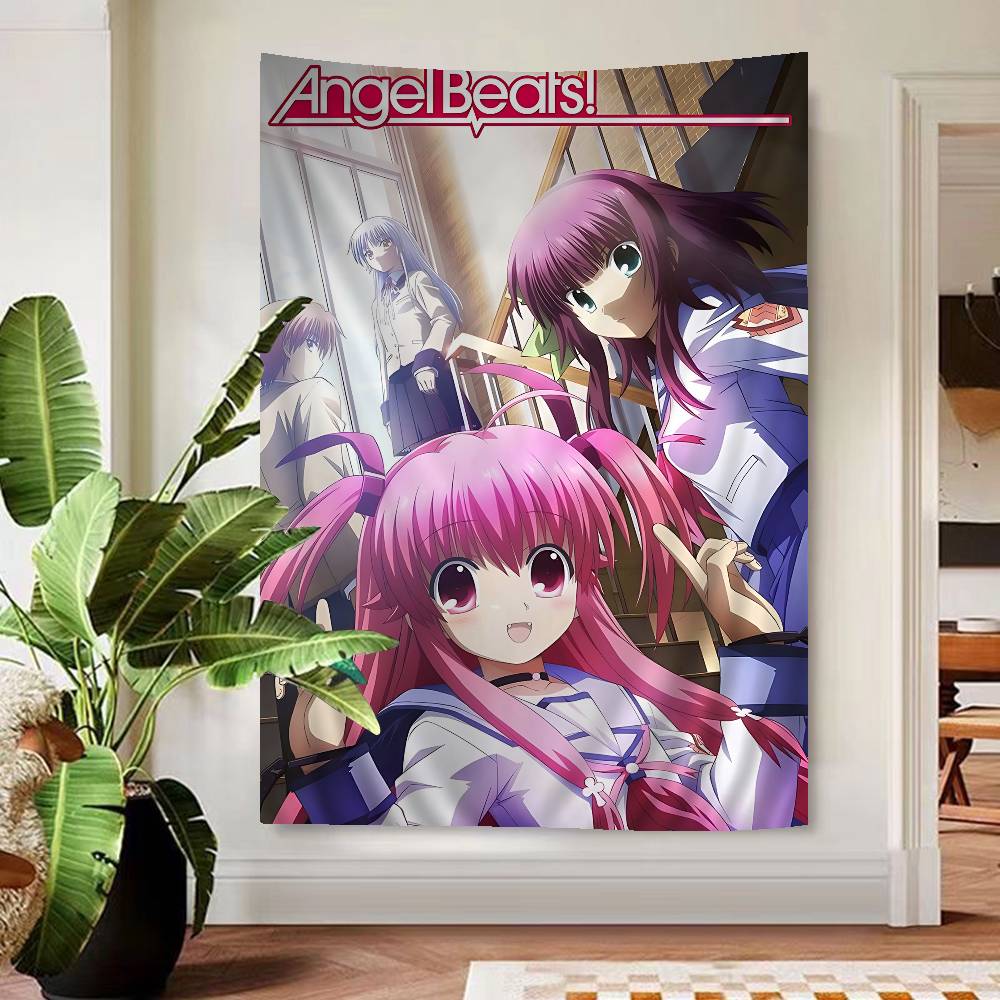 Настенный гобелен Angel Beats Track Zero Эмоциональный Сверхъестественный Эстетичный Уютный Декор Комнаты для Фанатов Визуальных Новелл и Исекая