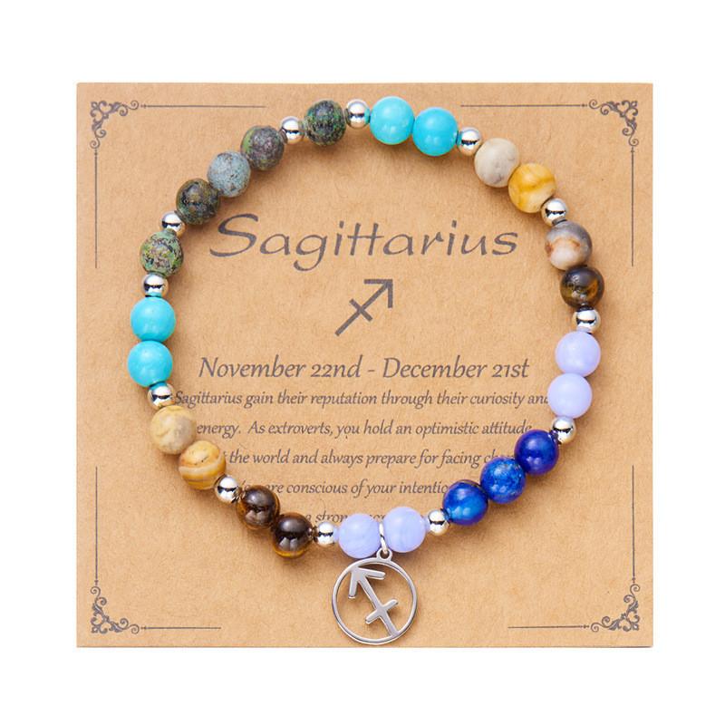 Constellation Stone Jewelry Bracelet For Women With Copper And Glass Beads For Travel