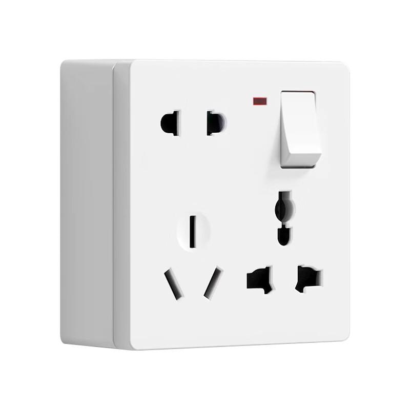 International Electrician 86-Type Surface-Mounted Socket CN plug (adapter included)