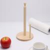 1pc Wooden Standing Paper Towel Holder - Kitchen Restaurant Roll Dispenser 2