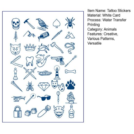 Растительные временные тату-наклейки Мультяшные изображения Временные татуировки Поддельные татуировки на тело, руку, грудь, плечо для полупостоянного боди-арта