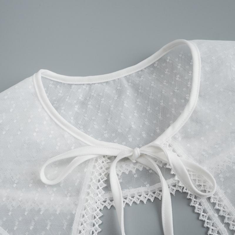 Элегантный женский декоративный воротник-стойка, искусственный воротник, вышивка сеткой, воротник для рубашки, воротник для свитера, воротник для платья, ожерелье