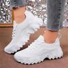 New Women's Running Shoes Breathable Knitted Mesh Sports Shoes LightweightSummer Women's Breathable Thick Soled Sports Shoes