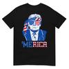 Футболка Дональда Трампа Merica Трамп Солнцезащитные очки Флаг США 4 июля Футболка