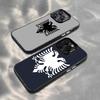 Чехол для телефона с орлом Албанского флага для iPhone 17,16,15,14,13,12,11 Plus,Pro Max,XS,Цветной Посеребренный Внутренний Чехол