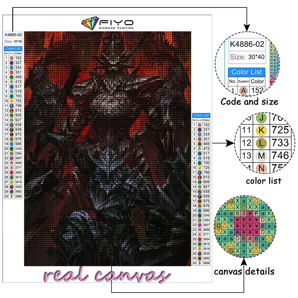 DIY 5D Diamond Painting Game Dark Souls Cross Stitch Kit Full Drill Embroidery Mosaic Art Picture of Rhinestones Gift