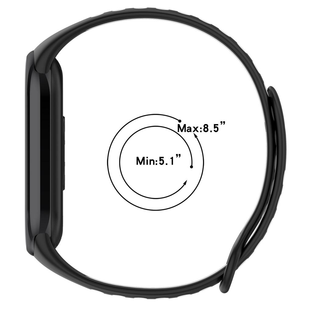 Для Xiaomi Smart Band 9 NFC/Band 9/Band 8 NFC/Band 8 Силиконовый ремешок для часов с силиконовым соединителем