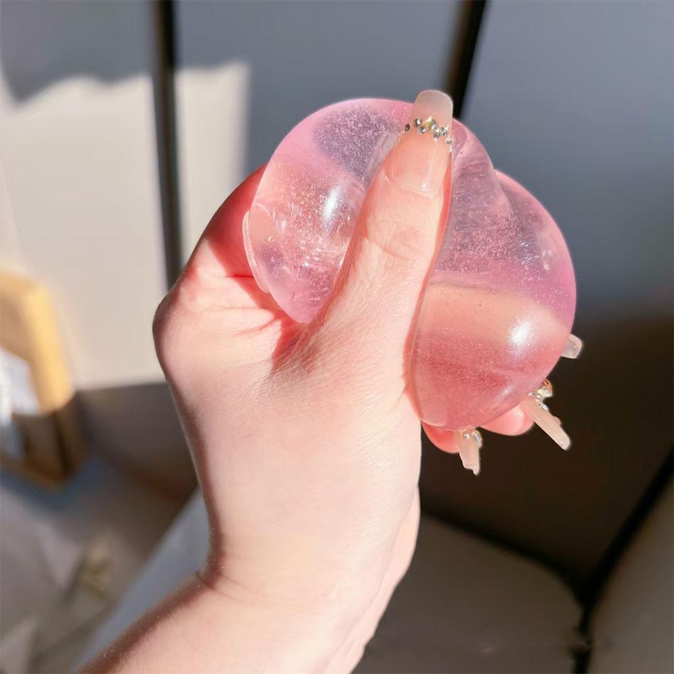 Squishy Toys Blue Maltose Anti Stress Sensory Fidgets Toy Soft Simulated Transparent Blue Maltose Slow-Rebound Decompression Toy