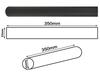 Siphon Pipe 32 Mm Black, Length 350 Mm
