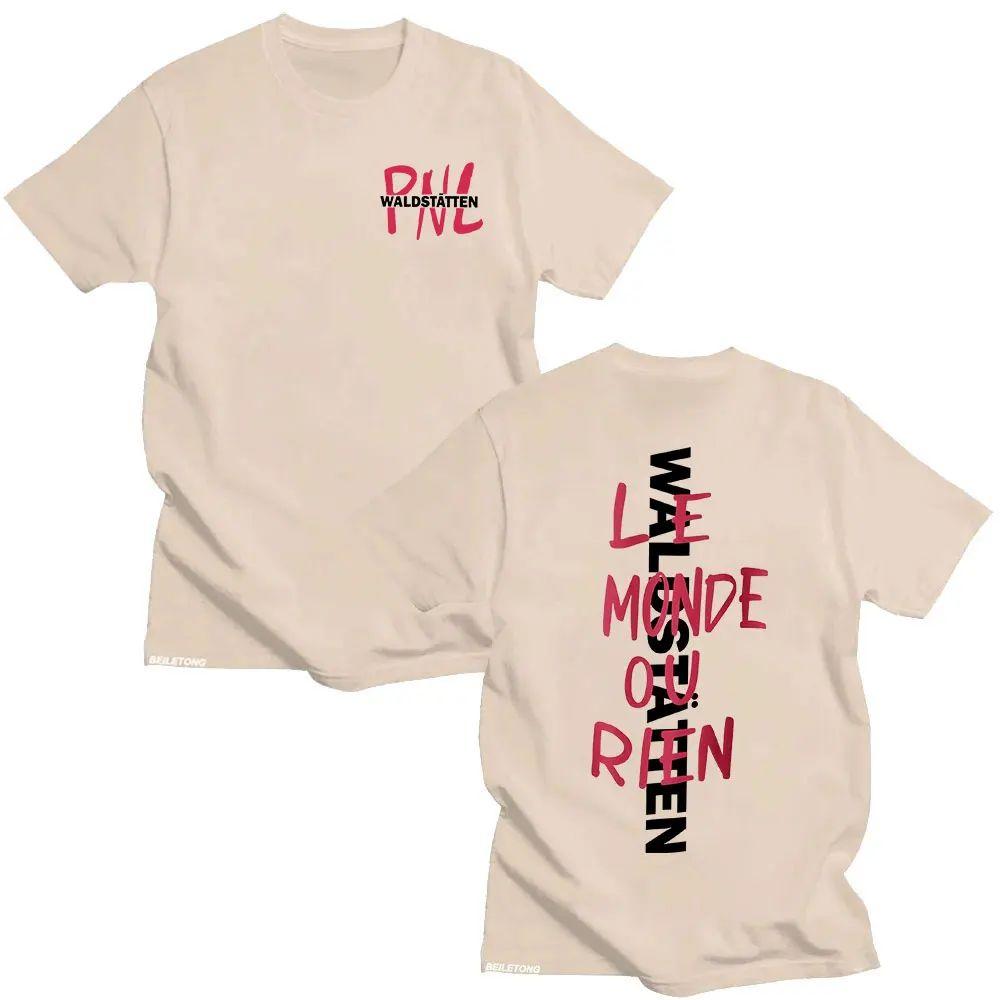 Хип-хоп Футболка с коротким рукавом Рэпер PNL Que La Famille Le Monde Chico Альбом Футболка Мужская Женская Модная Хлопковая Повседневная Футболка Топ