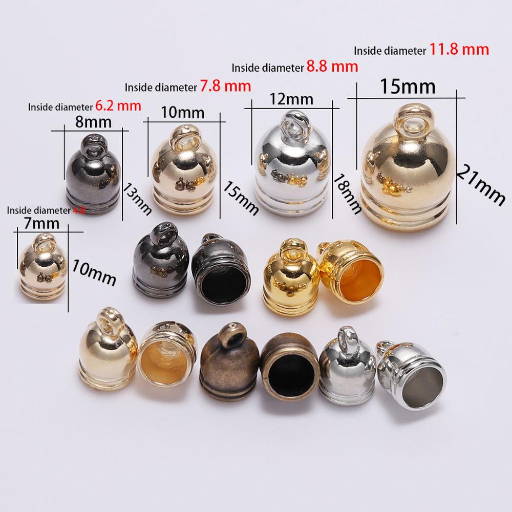 50pcs/lot Necklace End Tip Tassel Caps Beads Cap End Cap For Jewelry Making Findings DIY Handmade Accessories Supplies