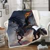 Cartoon Undead Horse Blankets Fluffy Soft Skin-Friendly Children Nap Blanket Cute Printed Luxury Fashion Flannel Throws