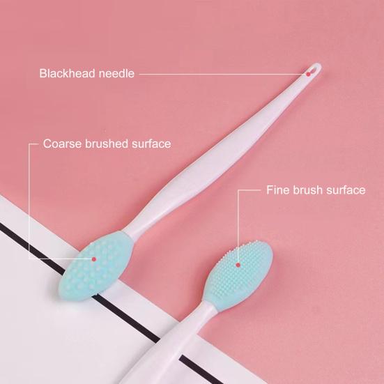 Силиконовая щетка для скрабирования губ, двусторонняя, эксфолиатор для губ для осветления темных