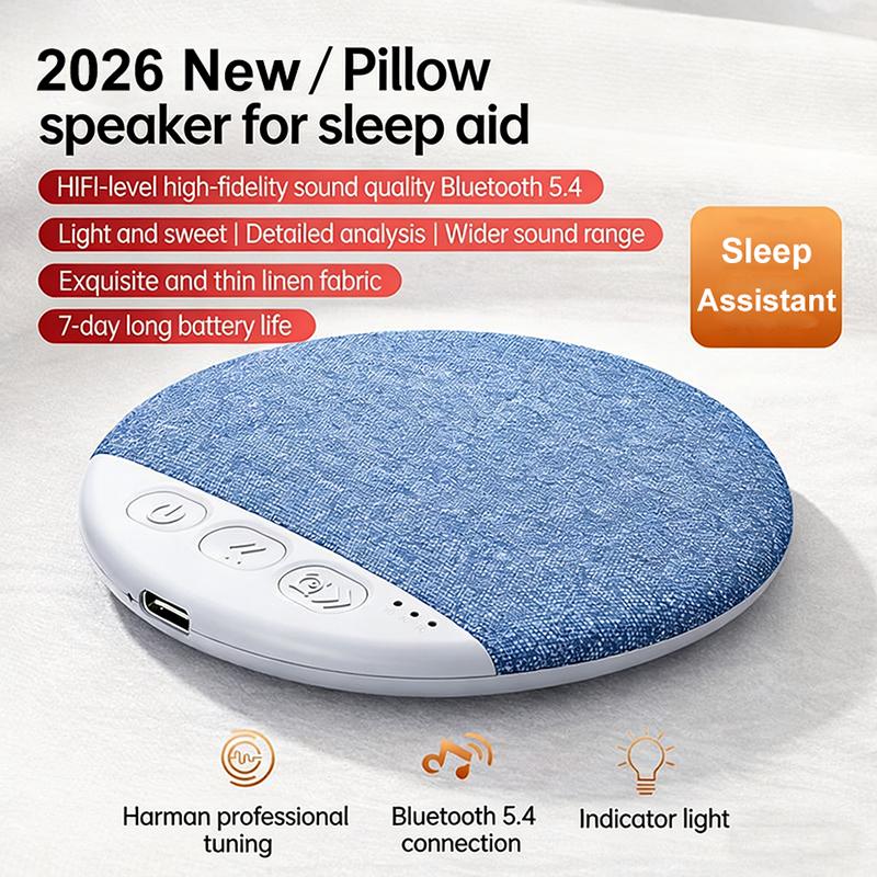 2026 New Wireless Pillow Speaker Bluetooth Sleep Aid Speakers With White Noise 30/60/90 Min 3 Level Timing Sleep Sound Equipment