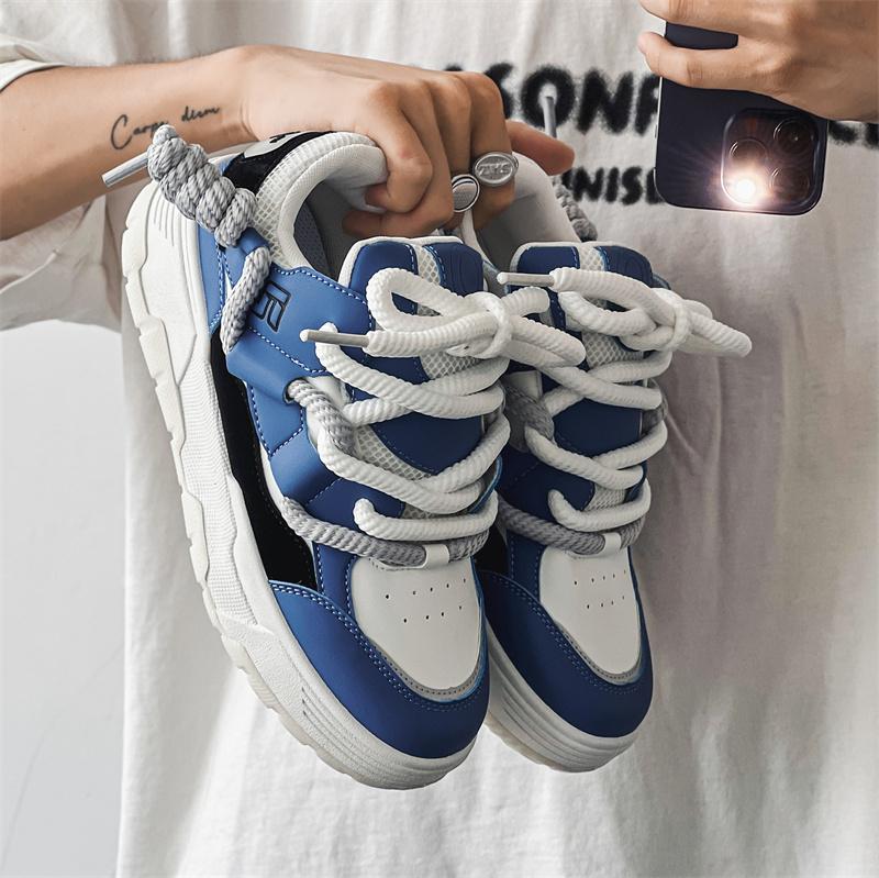 Chunky Vulcanized Shoes For Men Fashion Casual Sport Walking Sneakers Street Style Platform Men’s Basketball Canvas Sneakers New