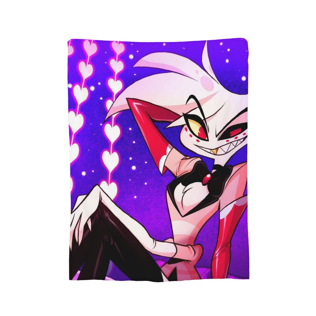 Cartoon Hazbins Hotels Vox Blanket Flannel Printed Multi-function Super Warm Throw Blanket for Bedding Car Rug Piece