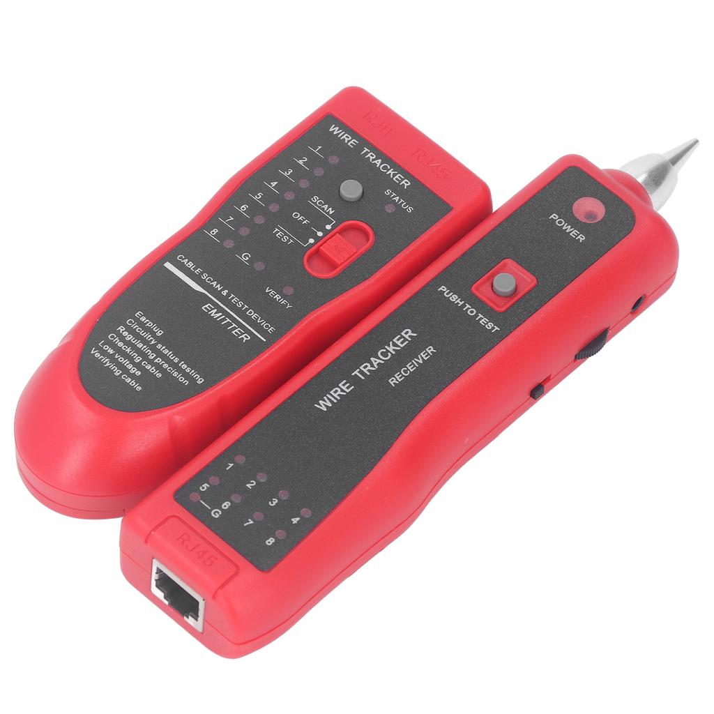 Network Cable Tester Ethernet Wire Finder Tracer Tool RJ11 RJ45 Transmitter Receiver for CAT5 5e CAT6 LAN