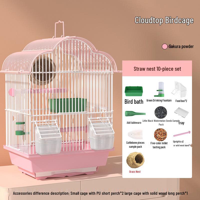 Новая Экологическая Птичья Вилла: Маленькая клетка для попугаев, например, для кореллы, ожерелового попугайчика, волнистого попугайчика, жемчужного