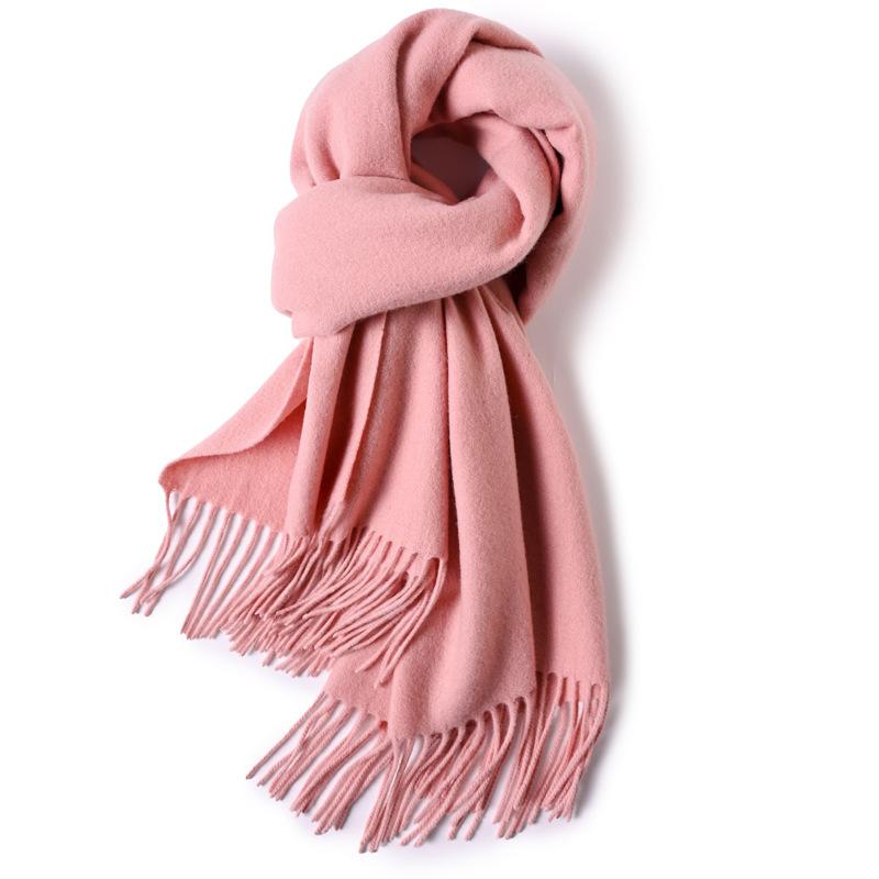 100 Pure Wool Scarves Women's Winter High-end Cashmere Oversized Shawl Gift