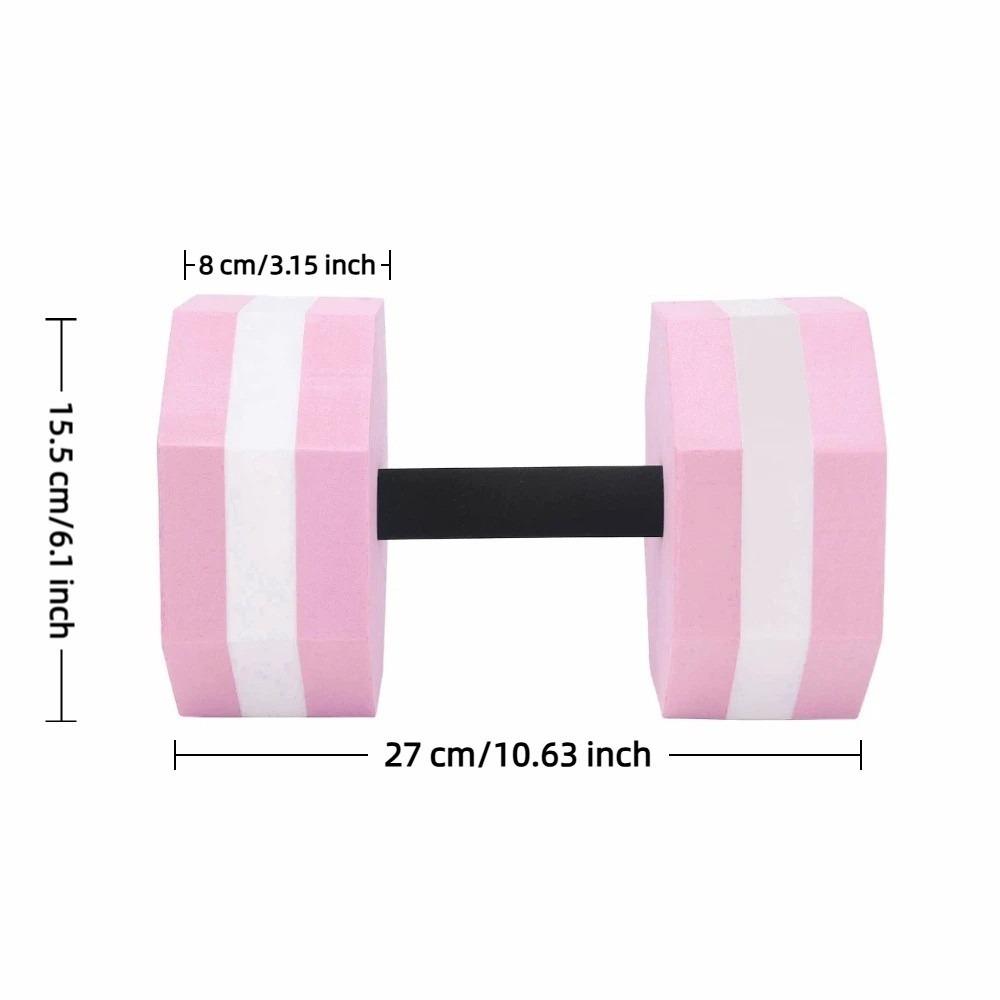 2PCS High Density EVA Foam Aquatic Exercise Dumbbells Swimming Training Dumbbells Water Aerobics