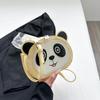 Милая маленькая сумка с пандой 2025 новая японская мультяшная сумка через плечо в зарубежном стиле для мягкой девушки, универсальная, трендовая сумка-мессенджер, маленькая круглая сумка