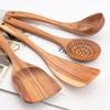 Jankng Wood Kitchenware Cooking Utensils Set Non-stick Wooden Shovel Spoon Colander Kitchen Tableware Tool Household Kitchen Tools
