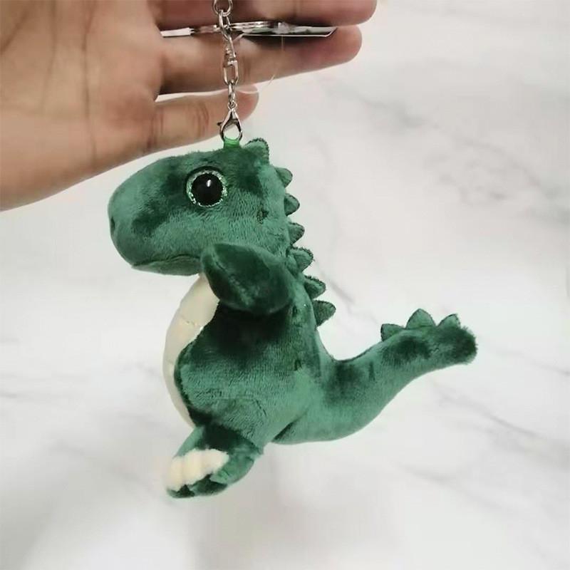 Adorable Green Plush Dinosaur Keychain Accessory Soft Cute Stuffed Toy Gift