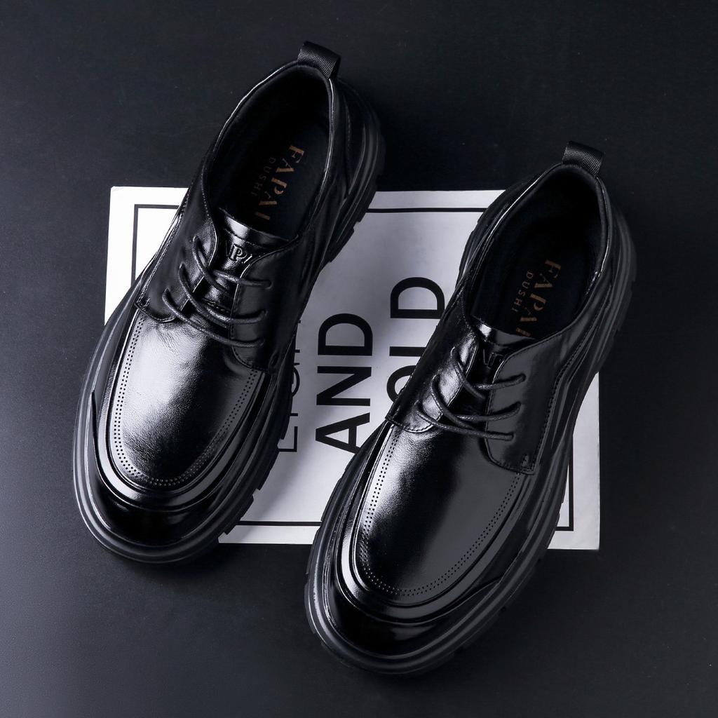 2025 новая мужская кожаная обувь натуральная кожа высококачественная мужская обувь первый слой коровьей кожи деловая обувь с большим носком свадебные дерби