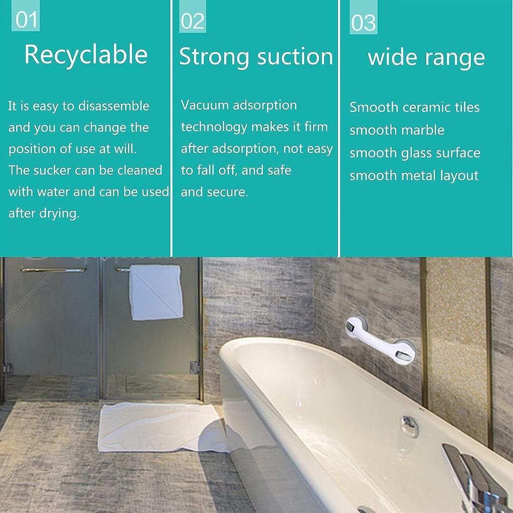 Поручни для ванны и душа, 2 шт., ручки для душа для всасывания пожилых людей, аксессуары для ванной комнаты для стула для душа