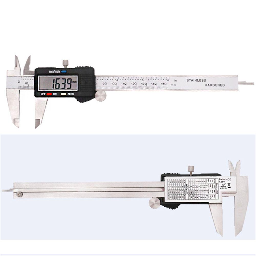 Measuring Tool Electronic Ruler LCD Gauge Micrometer Stainless Steel Digital Vernier Caliper