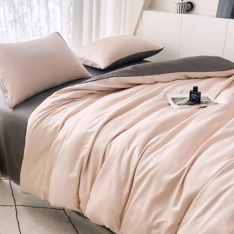 2025 Летнее прохладное одеяло из ледяного шелка однотонное размер Твин/Фулл/Квин/Кинг