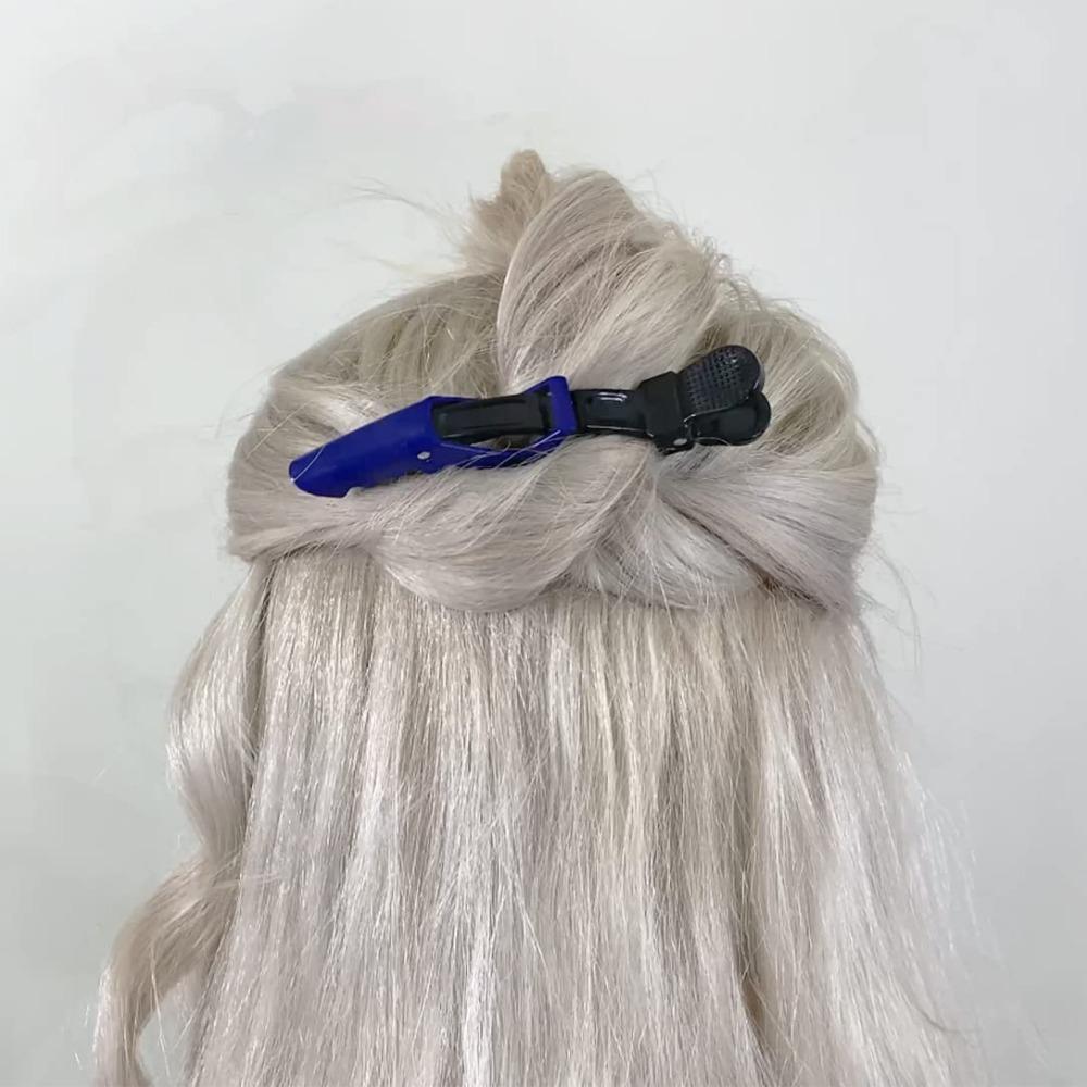 Women's Hair Clips Wide-Tooth Double Hinge Design Alligator Clips Hair Sectioning Clips Professional Hair Salon Quality - 10 Pieces (Mixed)